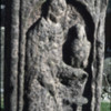 25. Bewcastle Cross in situ (west face), bottom panel: Male figure with eagle, uncoloured.