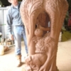 Final inspection of The Vision of Eof sculpture in clay, before moulding