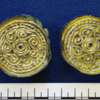 Pair saucer brooches